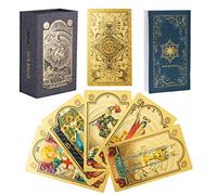 SIOKUY Tarot Cards Deck, Luxury Tarot Card Deck, Splendid Classic Tarot Deck, Durable Waterproof Gold Foil Tarot Decks for Beginners (Gold Sun)
