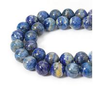 Siomia - 45pcs 8mm Natural Lapis Lazuli Gemstone Beads Energy Healing Crystal Round Loose Stone Beads for Jewelry Making Bracelet Necklace