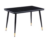 sion sintered ceramic stone dining table in black effect
