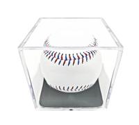 Sionhiuo Baseball Presentation Box with Velvet Base Dustproof Acrylic Holder Baseball Display Stand for Sports, Home, Games, Signed Teams, Studios, Living Room, Commercial