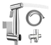 Sionhiuo Bidet Shower for Toilets, Steel Nappy Spray Set, Portable Aerator with Pressure Regulator, Bathroom Accessories for Women, Baby Hygiene