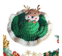 Sionhiuo Christmas Hat for Cats, Christmas Hat for Pets, Dog Knitted Christmas Hat, Cosplay Hat with Elk for Kittens, Wool, Knitting, Pet Headwear, Photography