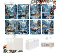 Sionhiuo Christmas Money Holder, Christmas Money Holder for Cash, Money Holder, Dragon Money Cards, Christmas Decoration with Envelopes, Cute Christmas Accessories for The Christmas Tree, a,