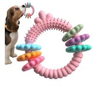 Sionhiuo Dog Teething Rings for Puppies, Teething Ring for Puppies, Indestructible Dog Toy, Rubber Teething Rings for Throwing and Catching Dogs, Supports Healthy Chewing Behavior