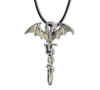 Siopue Dragon Sword Necklace for Men Luminous Sword Necklaces for Men Punk Wings Glow in the Dark Necklace