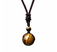 Siopue Tiger's Eye Chakra Necklace for Men Protection Crystals Stone Neckalces for Boys Eye of the Tiger Beads Necklace for Son Boyfriend Dad