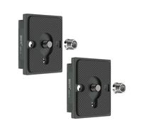 SIOTI 323 Quick Release Plate, 200PL-14 RC2 Quick Release Plate with 1/4"-20 Screw and 3/8" Bushing Adapter Compatible for Manfrotto Tripods Head with RC2 Rapid Connect System Include