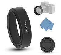SIOTI Camera Standard Focus Metal Lens Hood with Cleaning Cloth and Lens Cap Compatible with Leica/Fuji/Nikon/Canon/Samsung Standard Thread Lens