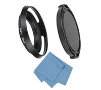SIOTI Filmy Hollow Vented Metal Lens Hood with Cleaning Cloth and Lens Cap for Leica/Fuji/Nikon/Canon/Samsung Standard Thread Lens (39mm)
