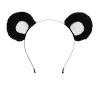 SIOTMERA Bear Ears Headband Black, Cute Care Movable Hairband Adult with Animals Costume, Soft Makeup Head Wear for Washing Face Women