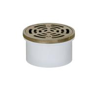 Sioux Chief 840-30PNR Heavy Duty General Purpose PVC Nickel Floor Drain fits over 3 in. or inside 4 in. SCH DWV Pipe
