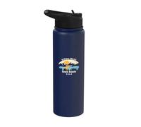 Sioux Falls South Dakota Souvenir Mountain Sunset River Stainless Steel Insulated Water Bottle