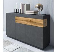 sioux wooden sideboard with 3 doors 1 drawer in matera and oak