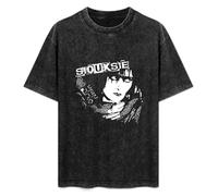 Siouxsie Sioux Siouxsie The Banshees Punk Rock Music Vintage Washed Tee Unisex Short Sleeve Size M Black