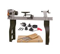 SIP 01940MM 14" x 43" Wood Lathe, Chuck and Chisel Set