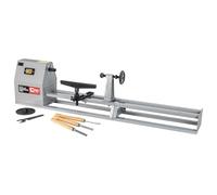 SIP 14" x 40" Wood Lathe 370W 4-Speed Benchtop Woodturning with Chisels