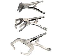 SIP 3pc Welding Clamp Set, 8" Welding Clamp, 9" Bending Clamp and 11" Locking C Clamp Pliers