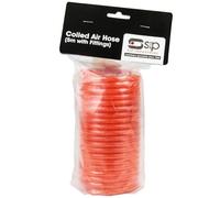 SIP 5m Coiled Air Hose - Flexible Compressor Hose with 1/4" BSP Fittings for Air Tools