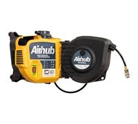 SIP AirHub Wall-Mounted Air Compressor with Hose Reel, Oil-Free Direct Drive 1.5hp 116psi, 9m Retractable Hose & 5pc Air Kit