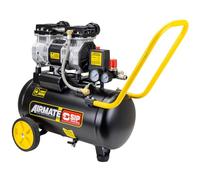 SIP AIRMATE 110V Oil-Free Air Compressor 24L 2hp Wheeled Low Noise | Direct Drive, Site & Trade Use, Framing & First-Fix Nailing, Spray Guns, Ratchets, Schools & Hospitals, 16A, 73dB(A)