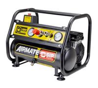 SIP AIRMATE 110V Oil-Free Air Compressor 6L 1.5hp Brushless Low Noise | Direct Drive, Site & Trade Use, Second-Fix Nailing, Stapling, Air Dusting, Wheelbarrow Tyre Inflation, 16A, 2800rpm, 73dB(A)