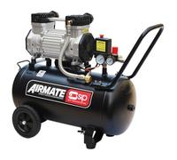 SIP Airmate Air Compressor Low Noise Oil-Free Direct Drive, 230V 50L 3hp 2.2kW 116psi 8 Bar 15CFM
