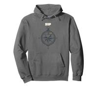 Sip Bartending Compass Cocktail design Pullover Hoodie