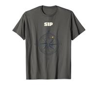 Sip Bartending Compass Cocktail Design T-Shirt
