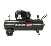 SIP BD 3HP 200 Litre Belt Drive Compressor -L41 x W158 x H82 cm -Black in Black SIP Black