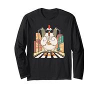 Sip Cold Brew Coffee with that Cool Rooster in the City Long Sleeve T-Shirt