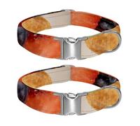 Sip Cream Adjustable Pet Collar for Small Medium Large Dogs & Cats, Reflective Strip for Night Safety, Soft Comfort Pad
