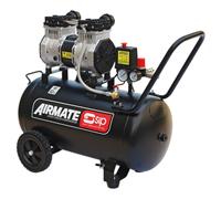 SIP Airmate Air Compressor Low Noise Oil-Free Direct Drive, 230V 50L 2hp 1.5kW 116psi 8 Bar 9.6CFM
