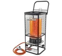 SIP FIREBALL RP125 Radiant Propane Gas Heater, 36.6kW / 125,000 BTU/hr with 3m Hose and Wheel Kit