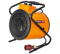 SIP FIREBALL Turbofan 9001 Electric Fan Heater, 9kW / 30,706BTU/hr with 2 Heat Settings & Cool Function