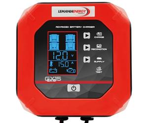 SIP GX15 Advanced Battery Charger 12V/24V 15A Recondition & Maintainer | Car Van Truck HGV Motorcycle Boat, AGM Lithium EFB Calcium, Wall-Mountable, Spark Protected, IP20, 2m Cable, Digital
