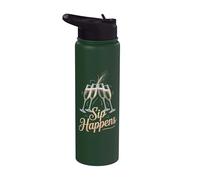 Sip Happens Funny Toast Sparkle Party Design Stainless Steel Insulated Water Bottle