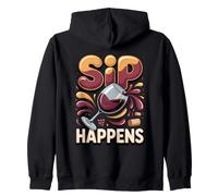 Sip Happens Wine Tasting Lover Vino Zip Hoodie