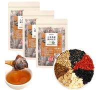 Sip into Nature with Every Cup of Ginseng Six Treasure Tea, Kidney tea formula Ginseng Eight Treasures Tea, Natural Liver and Kidney Care Pure Chinese Herbal Medicine Five Treasures teas (60 Bag/3Box)