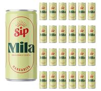 Sip Margarita Alcohol Free Cocktail Cans 24 Pack | Bar-Quality Mocktails Ready to Drink | Made with Real Fruit, Agave & Jalapeño Extract | No Added Sugar & Natural Ingredients | UK Brand