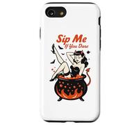 Sip Me If You Dare Retro Witch Design Case for iPhone SE (2020) / 7/8