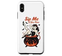 Sip Me If You Dare Retro Witch Design Case for iPhone XS Max