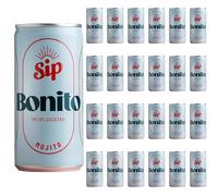 Sip Mojito Alcohol Free Cocktail Cans 24 Pack | Bar-Quality Mocktails Ready to Drink Made with Real Lime & Natural Botanicals | No Added Sugar & Natural Ingredients | Female Founded UK Brand