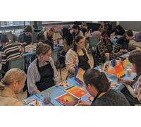 Sip & Paint Experience for Up to 10: Includes 8 x 8 Canvas Each to Take Home