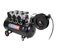 SIP QT Air Compressor Ultra Low Noise Oil-Free Direct Drive 200L 4.5hp 116psi 22.8CFM & Hose Package