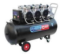 Sip Qt Air Dd 4.5Hp 200 Litre Ultra Low Noise Oil-Free Direct Drive Compressor - L126 X W47 X H87 Cm - Black