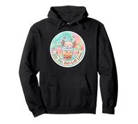 Sip Sip Axolotl Love Cute Kawaii Boba Animal Art Pullover Hoodie
