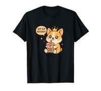 Sip Sip Hooray Corgi Boba Kawaii Dog T-Shirt
