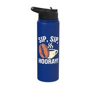 Sip Sip Hooray Funny Coffee Stainless Steel Insulated Water Bottle