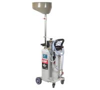 SIP Waste Oil Drainer, 80L Portable Oil Extractor Mobile Gravity/Air Discharge Drain Tank