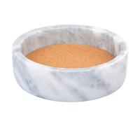 SIPARUI Marble Wine Bottle Coaster with Absorbent Cork Spacer for Wine Champagne Bottle Coaster Jewelry Organizer (Black)